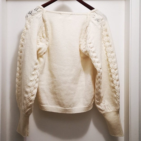 Brand new Square neck sweater, openwork puffy sleeves form Rouje. - Picture 5 of 10